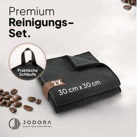 JODORA 2 Barista Cloths Extremely Absorbent – Portafilter Accessories – 30 x 30 cm for Portafilter Machine & Steam Roller – Barista Accessories