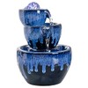 Ceramic Tabletop Fountain with Ball for Indoor Table Desk Office