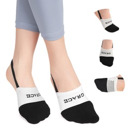 Slingback Yoga Socks Invisible Half Socks with Sling Back Sweat Absorbing Breathable Nonslip Dance Socks with Gel Bottom