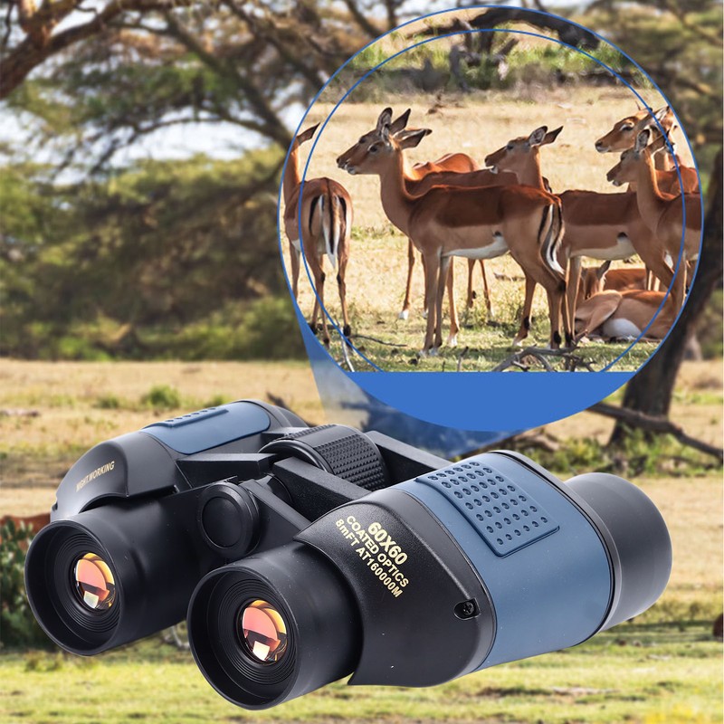 60x60 Binoculars Multilayer Coating High Definition Red Film Binoculars for