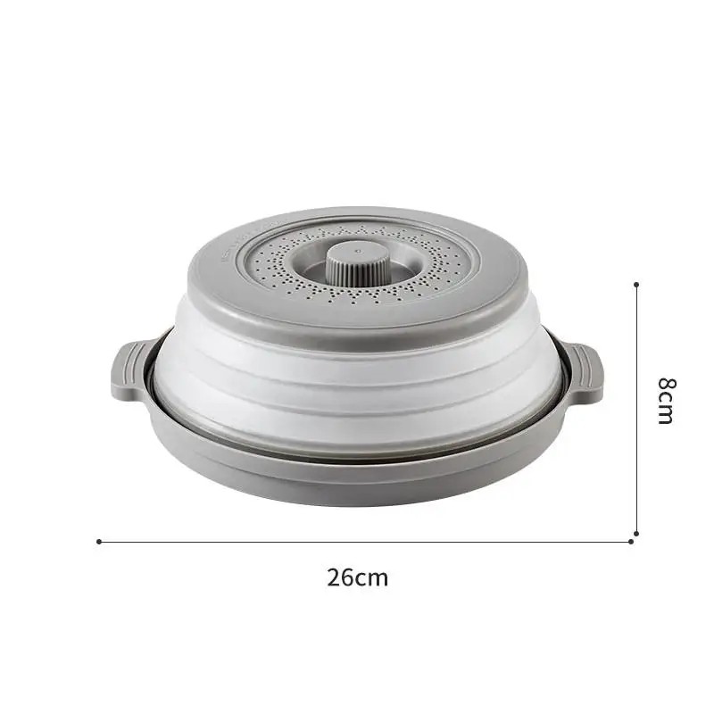 Collapsible Microwave Splatter Cover for Plates & Bowls – Foldable