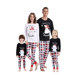 MyFav Matching Family Christmas Pajamas Set Soft Holiday Clothes Sleepwear