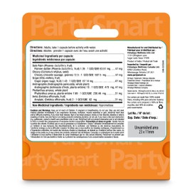 Himalaya PartySmart, 12 Vegetarian Capsules, Provides Antioxidants, Non-GMO, Plant-based, 250 mg, 1 Pack