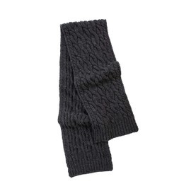 SAOL - Men's - 100% Merino Wool - Cable Knit Scarf (Charcoal)
