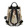 ALAZA Watercolor Retro Dragonfly Dandelion Backpack Purse with Adjustable Straps