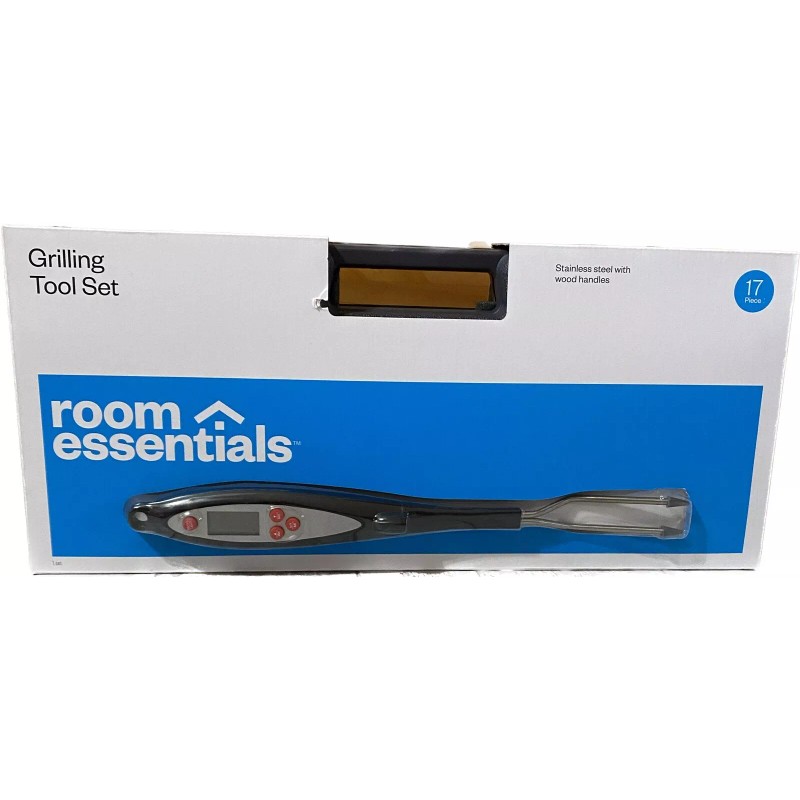 Room Essentials Grilling Tool Grill Set 17 Piece Stainless Steel