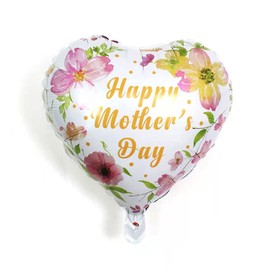 AVMBC Mother's Day Party Balloons Mother's day Party Decorations Foil Heart Balloons for Happy Mother's Day Birthday Party Decorations Supplies 10Pcs