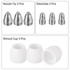 sourcing map 9pcs P80 Plasma Cutter Nozzle Electrodes and Shroud