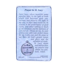 Healing Saints Card with Medal St. Lucy