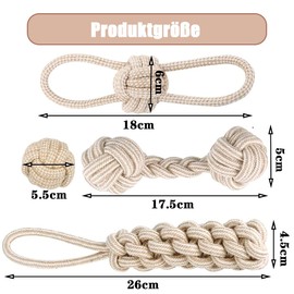 Tsathoggua 4 Stück Kauen Hunde Spielsachen, Hundespielzeug Seil, Natürlicher Baumwolle Interaktives Kauspielzeug für Kleine/Mittlere Hunde Zahnreinigung, Welpen Spielzeug für Hunde Zahnpflege