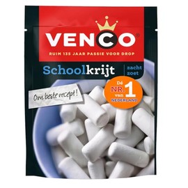 Venco Schoolkrijt Zoete Drop from Holland, Soft Sweet Licorice from the Netherlands, Dutch Anise Licorice
