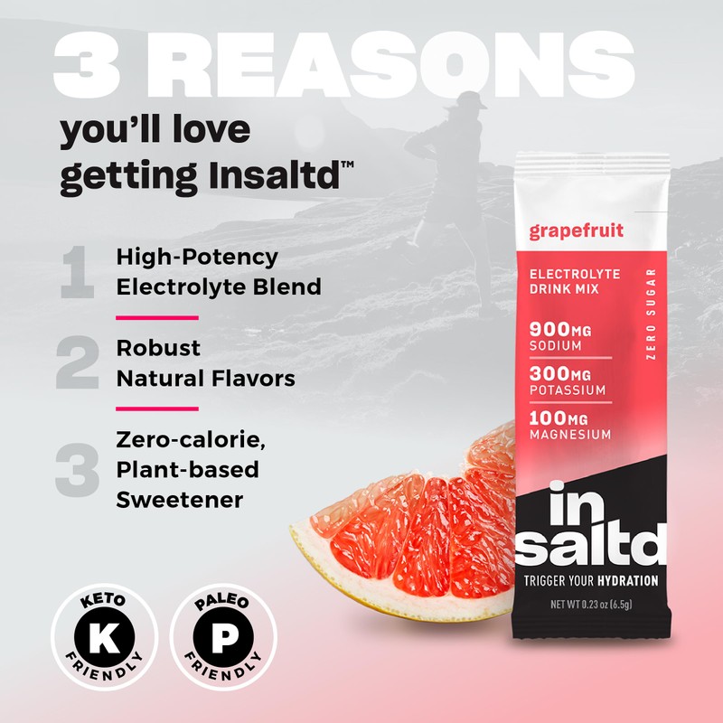 INSALTD INSALTD? Sugar Free Electrolytes Powder Packets with No Stevia