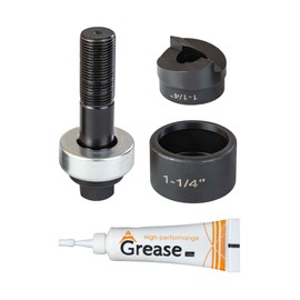 UTZIKO 1-1/4" Conduit Knockout Punch Unit with Manual Draw Stud - 1.7" Actual Hole Size, Versatile Usage and Precise Punching Capability