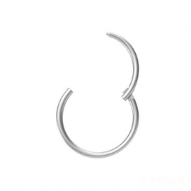 NewkeepsR 22G×8mm Titanium Hinged Clicker Nose Ring Sleeper Piercing Hoop