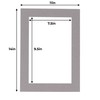 11x14 Mat for 8x10 Photo - Precut Charcoal Picture Matboard