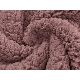 Minerva Core Range Lambskin Sherpa Fleece Fur Fabric Dusky Pink - per metre