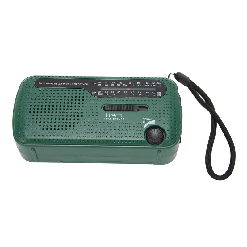 Hand Crank Solar Radio AM FM SW1 SW2 Camping LED
