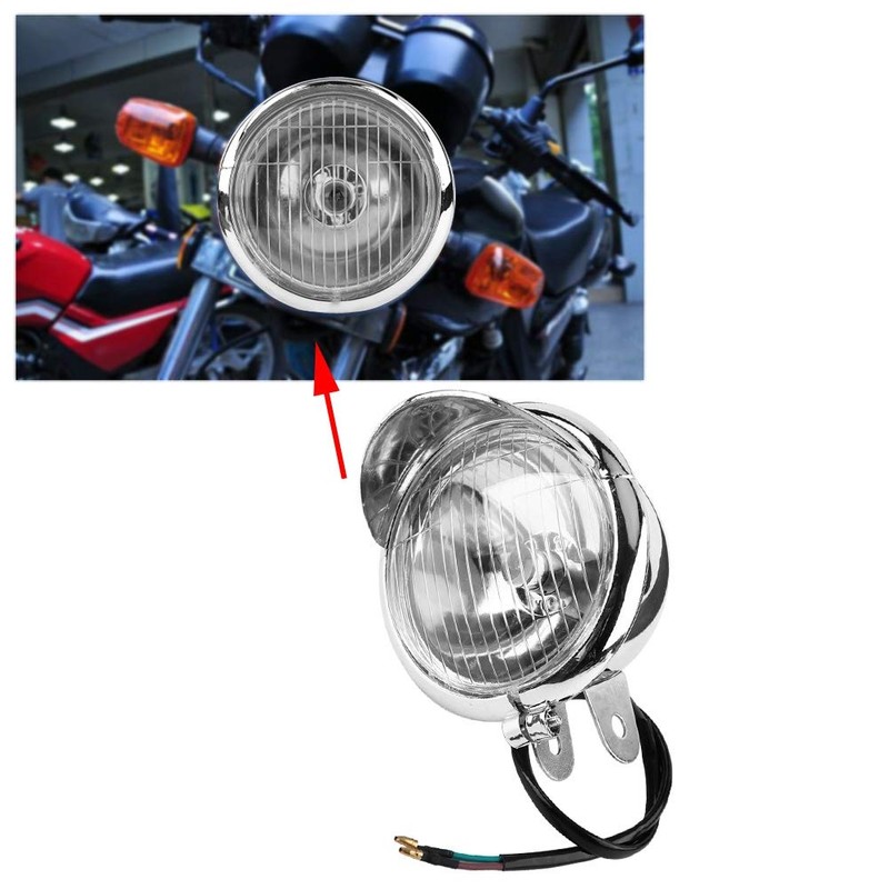 Aramox Motorcycle Fog Light,Motorcycle Universal DC 12V Retro Fog Lights