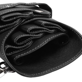 Aigend Hairdressing Tools Waist Belt Bag, PU Leather Barber Bag Hairdressing Storage Bag with Adjustable Belt for Keeping Hair Pins, Makeup Brushes