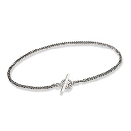 EPIC BOLEN Men's Anklet, 925 Silver, Simple, Mantel, Chain, Misanga, Popular, Ankle Bracelet, Unisex, Unisex, Sterling Silver