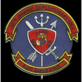 4" MARINE CORPS 24TH MEU EXPEDITIONARY UNIT FLEET FORCE EMBROIDERED PATCH