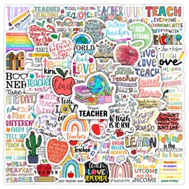 Punny Teacher Stickers Funny Motivational Reward Prizes for Classroom School, Positive Incentives Encouragement Decals Home Supplies (65 PCS)