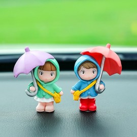 gifthub Car Decoration Cute Cartoon Umbrella Girl Car Decoration, Umbrella Plastic Home Decor