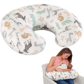 KBIBCK Nursing Pillow, Breast Feeding Pillow, Baby Support Pillow, Removable100% Cotton Cover, Ergonomic Baby Feeding Pillow, Pregnancy Pillow, Gifts for Moms-Washable Breastfeeding Pillows (Animal)