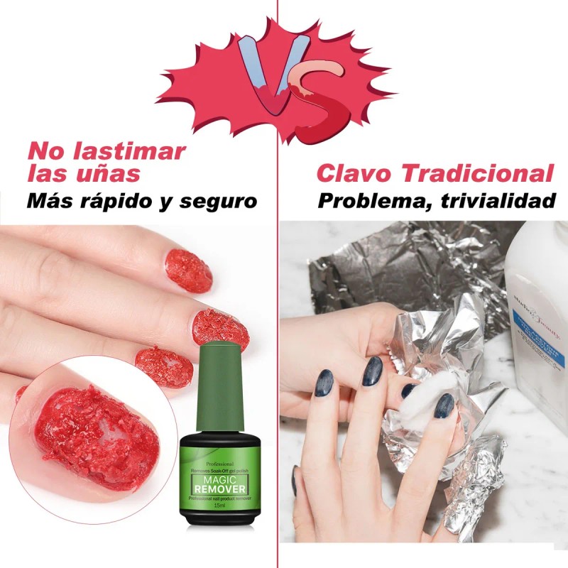 Aliver Remover Gel - Quita Gelish Gel Acrilico , 15ml