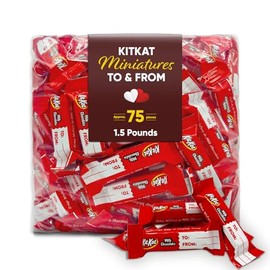 Milk Chocolate "To and From" Bars with Crisp Wafer (1.5Lb, Approx. 75 Pieces) – Individually Wrapped for Gifting, Sharing, and Snacking