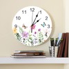 Wildflower Butterfly PVC Wall Clock Silent Non-Ticking Battery Operated Clocks,