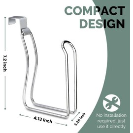 Toilet Paper Roll Holder, Over The Tank Toilet Paper Holder,Chrome Bathroom Toilet Paper Holder,Dispenser Reserve for Bathroom Storage and Organizatioz,1pcs