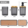 LovefulMug Bathroom Accessories Set 5 PCS, Transparent Gray Bathroom Accessories