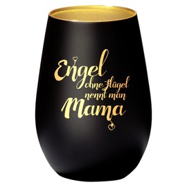 4you Design Lantern Angel without Wings is called Mum Black Gold, Gift for Women for Mother's Day, Christmas or Birthday - Dishwasher Safe