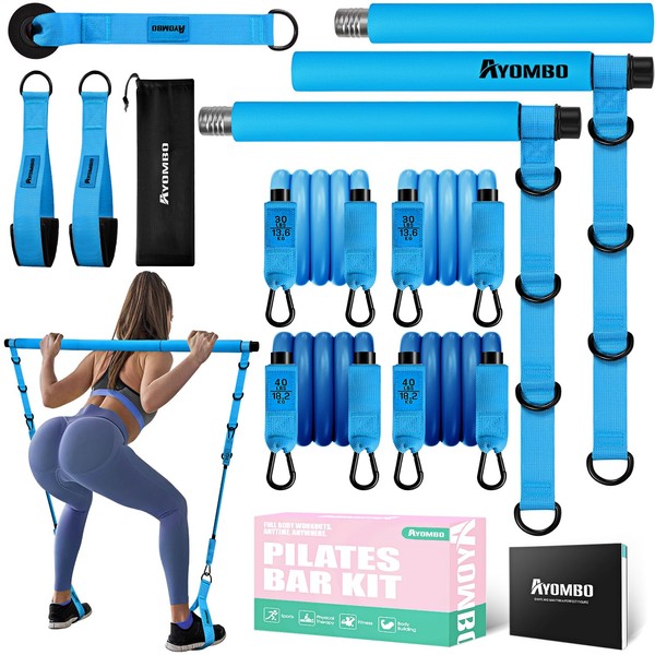 Pilates Equipment, Pilates Bar Kit with Resistance Bands, Multifunctional Resistance