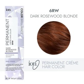 Ion Color Brilliance Permanent Crème Hair Color 6RW Dark Rosewood Blonde No PPD