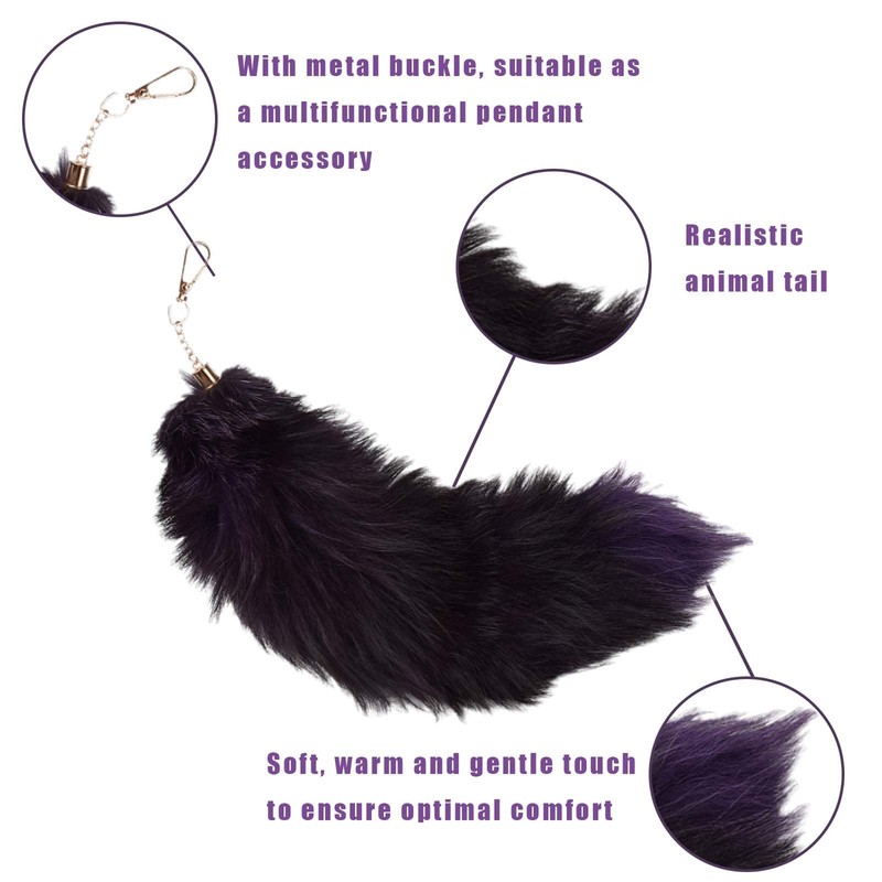 tintoke Fox Tail, Fox Tail Pendant, Approx. 40 cm, Fur