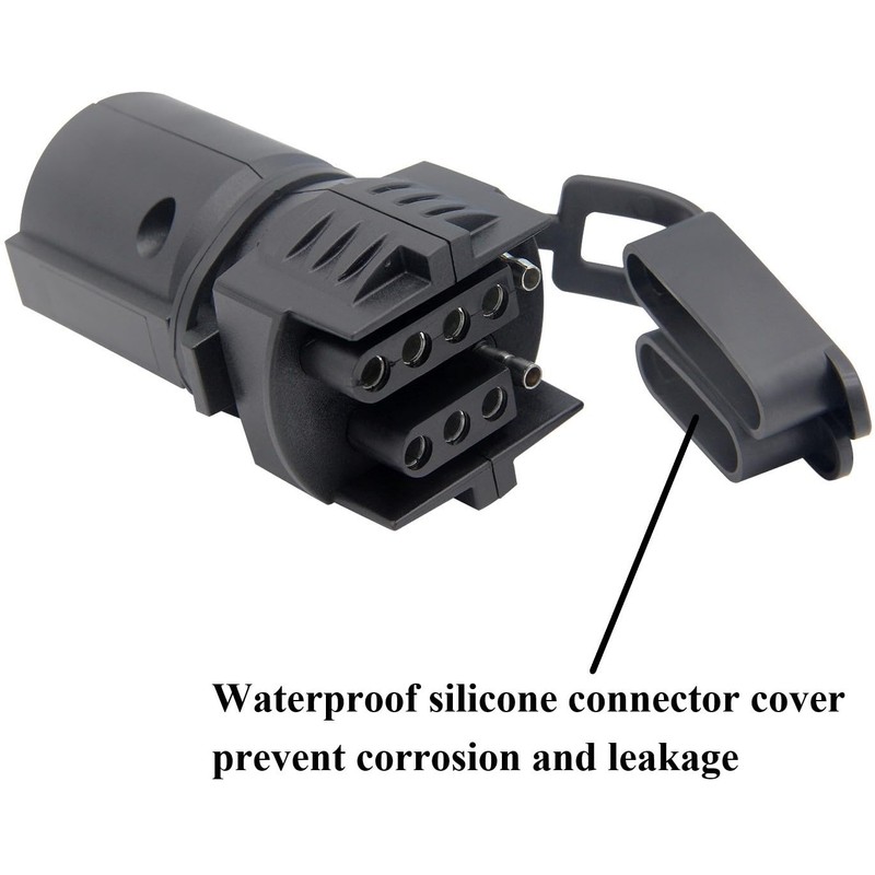 YSIL Trailer Plug Adapter 7Pin Round to 4Pin and 5Pin