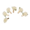 6Pcs Women Forehead Bangs Clip Flower Hairpins, Sweet Cloth Orchid