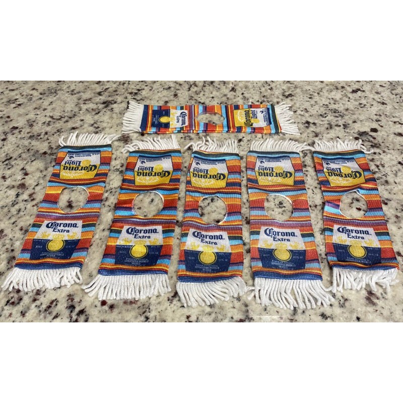 Set of 6 Corona Koozie Bottle Ponchos And 6 Corona