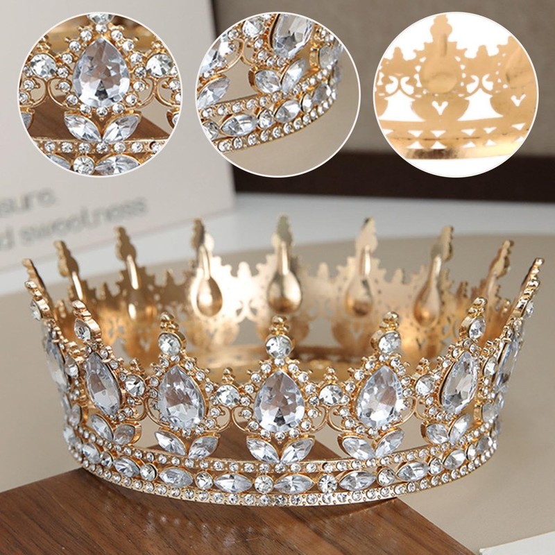 1 Piece Crown Tiara, Female Crown, Bride Crown, Shiny Crown,