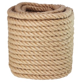 Manila Rope 3/4 Inch x 100 Feet, Twisted Thick Rope for Landscaping, Crafts, Sporting,Marine, Projects and Tie-Downs