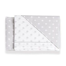 Italbaby 3 Piece Dotted Pram Sheet Set, Grey, Multi-Color, One Size