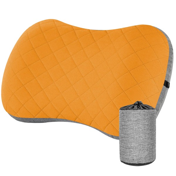 Inflatable Pillow, TPU Camping Pillow, Removable Cotton Pillowcase, Comfortable and