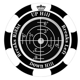 OlibaDu Golf Green Reader, Golf Ball Marker with High Precision Green Reading Aid, Poker Chip Style Bubble Level - Golf Accessories for Men