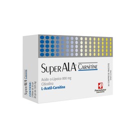 SuperAla Carnitine Integratore Alimentare che agisce sui Tessuti Nervosi - a base di L-Acetil-Carnitina, Acido Alfa-Lipoico, Citicolina e Vitamina B6-30 compresse