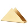 Servilletero de Acero Inoxidable Dorado, Servilletero Triangular de Acero Inoxidable,