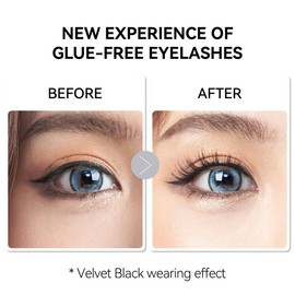 Wosado Soft Magnetic Eyelashes Extensions Set with Applicator, Lightweight, Waterproof, Reusable, Glue-Free, Eyeliner-Free, Makeup Lash Extensions:_#14 Frost Black All-in-One