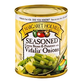 Margaret Holmes Seasoned Green Beans & Potatoes with Vidalia Onions 27oz Cans (pack of 4)