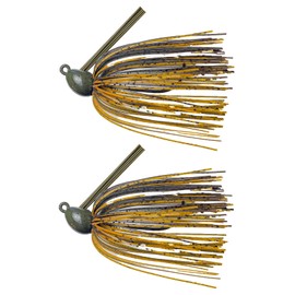 Tungsten 4 Anglers – 97% Pure Tungsten Screw Lock Punch Jig | Ideal for Feeling Subtle Bites, Screw Lock Secure Soft Plastic Baits | 3/4oz. with Multi-Color – 2-Pack/Bag (3/4oz Brown Orange)